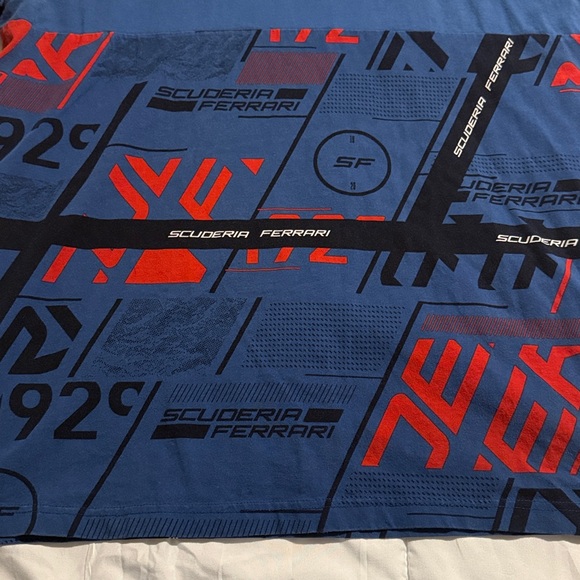 Ferrari Blue and Red Graphic Tee - Picture 3 of 5